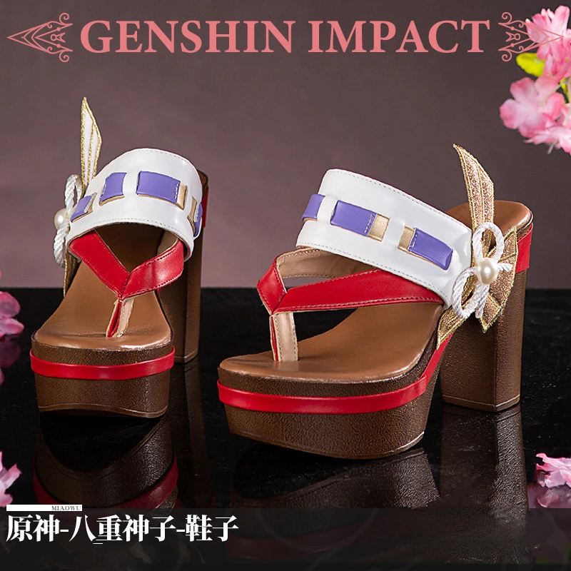 

XIZOU Presale Genshin Impact Miss Fox Yae Miko Cosplay Shoes