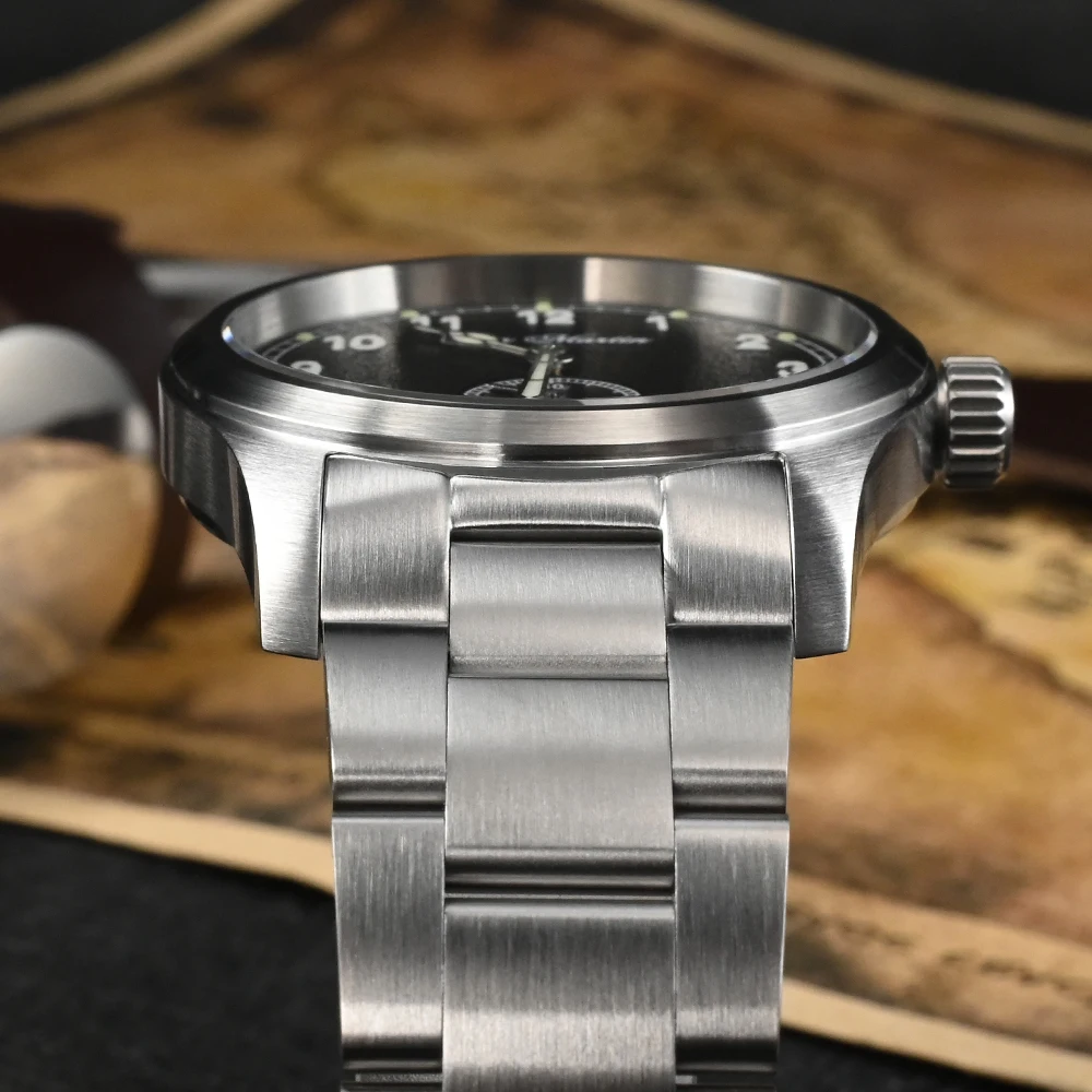 San Martin 37mm Pilot Watch RONDA 6004 Luxury Men Quartz Wristwatch Military Simple Wristwatches 20Bar Luminous Reloje SN034-G-C - купить по