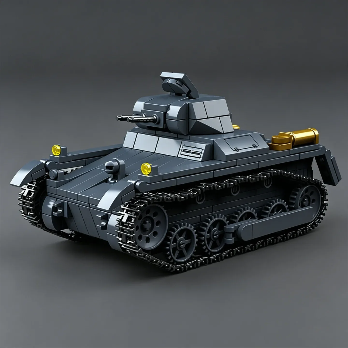 Фото Модель танка Panzer I Ausf. из строительных блоков. Игрушечная гусеничная машина Las Krupp/Pz.kpfw.I (MG) (Sd.Kfz.) 101) Аусф. А №2