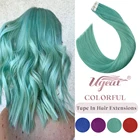 12 цветов Лента Ugeat для наращивания волос, двусторонняя клейкая лента для наращивания волос, 50 г20 шт., 100% человеческие волосы