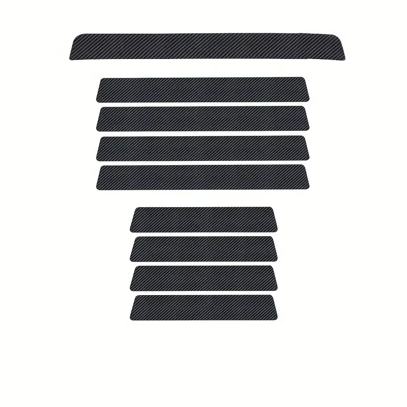 

9 шт., наклейки из углеродного волокна для защиты порога двери автомобиля