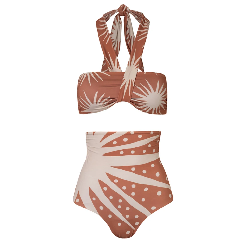 

Swomensummer 2022, модный сексуальный раздельный купальник с клетчатым принтом, костюм-тройка, бикини, женский летний купальник