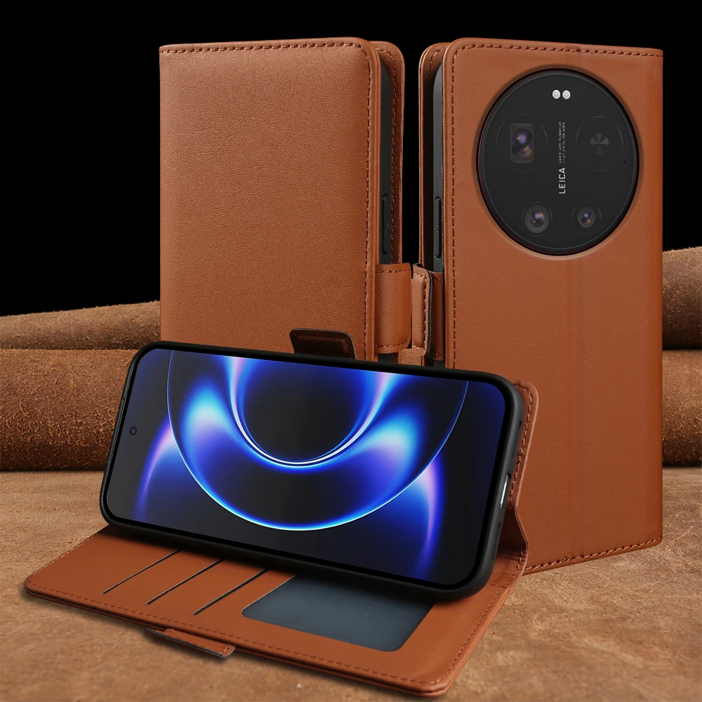 Фото Премиальный кожаный чехол-флип для Xiaomi 17 15 Ultra Pro Max 12 11 lite 12X 12S 12T 13T 14T 15s 15T 17T Pro, чехол-кошелек для телефона №3