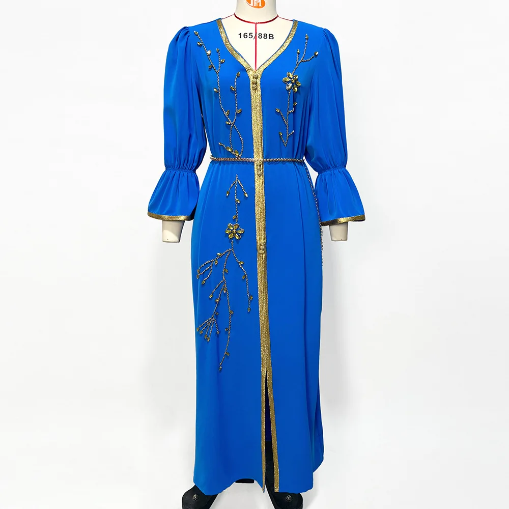 Middle Eastern Muslim Banquet New Diamond Dress Fashion Robes Abaya for Women Evening Dresses Caftan Marocain Vestidos