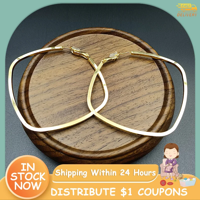 

MUZHI Earring Women Stainless Steel Square Shape Earring Statement Large Modern Women's Earrings Wedding Accessories 2023 New