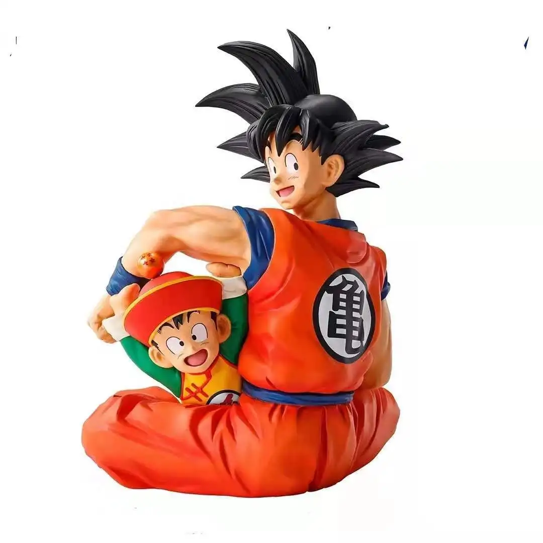 

Dragon Ball Z Son Goku Gohan Anime Figures PVC Toys Model 15cm Super Saiyan Father Son Action Figure Collective Doll Xmas Gift