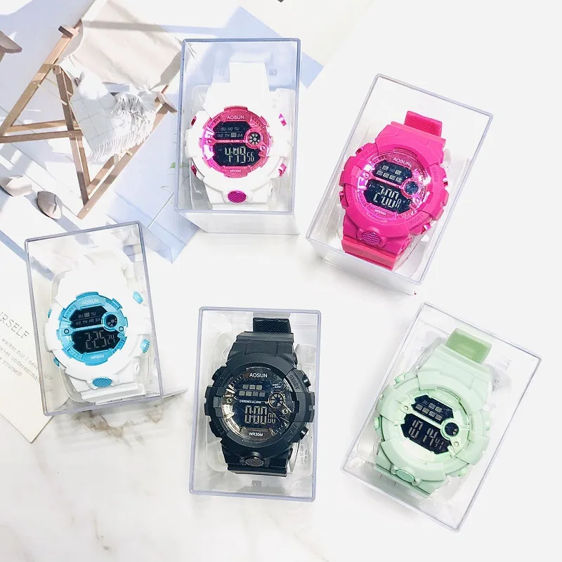 Women's electronic watch student waterproof electronic watch