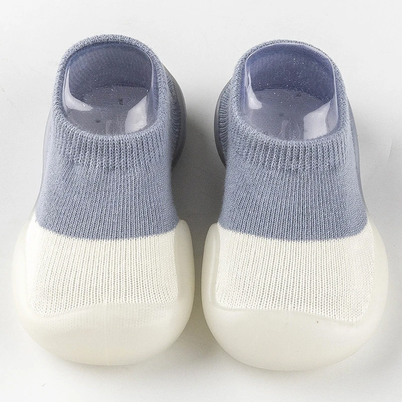 Baby Toddler Shoes Cute Color Blocking Shoes Silicone Soft Sole Sneakers Boys Girls Beginner Walking Shoes Baby Socks Shoes images - 6