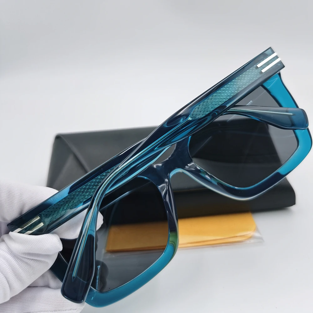 Женские солнцезащитные очки с поляризацией ацетатные квадратные кошачий глаз в