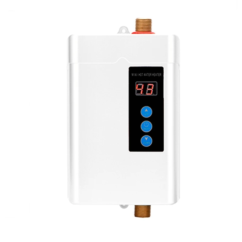 Digital Electric Water Heater Instantaneous Tankless Water Heater For Kitchen Bathroom Shower Hot Water Heater US Plug