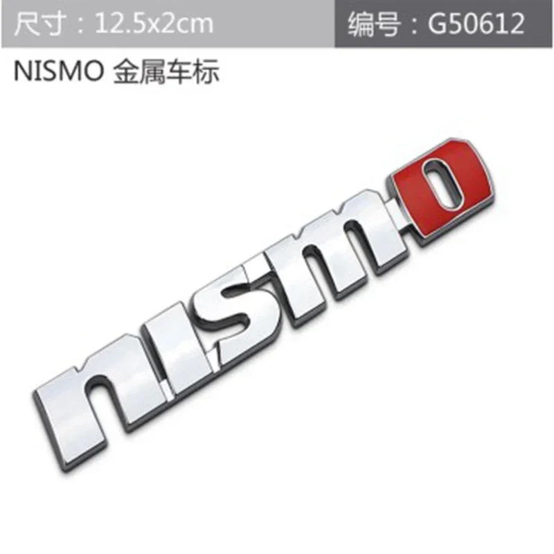 Фото Автомобильная решетка, эмблема, наклейка Nismo, значок для Nissan Tiida Teana GTR 350Z 370Z 240SX ECT, внешние тюнинговые аксессуары, 3D металлическая наклейка №5