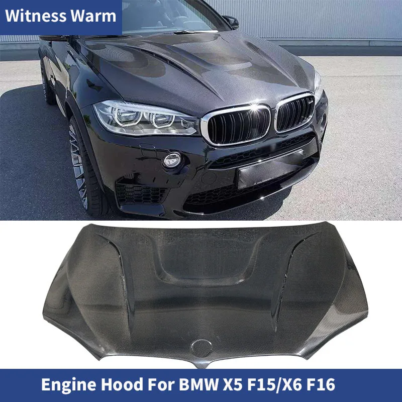 

X5 X6 углеродная крышка двигателя для Bmw F15 X5 F16 X6 углеродное волокно крышка двигателя крышка капота двигателя комплект для кузова автомобиля 14-up