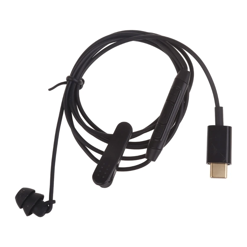USB-тип C проводные односторонние наушники гарнитура стереовкладыш с линейным