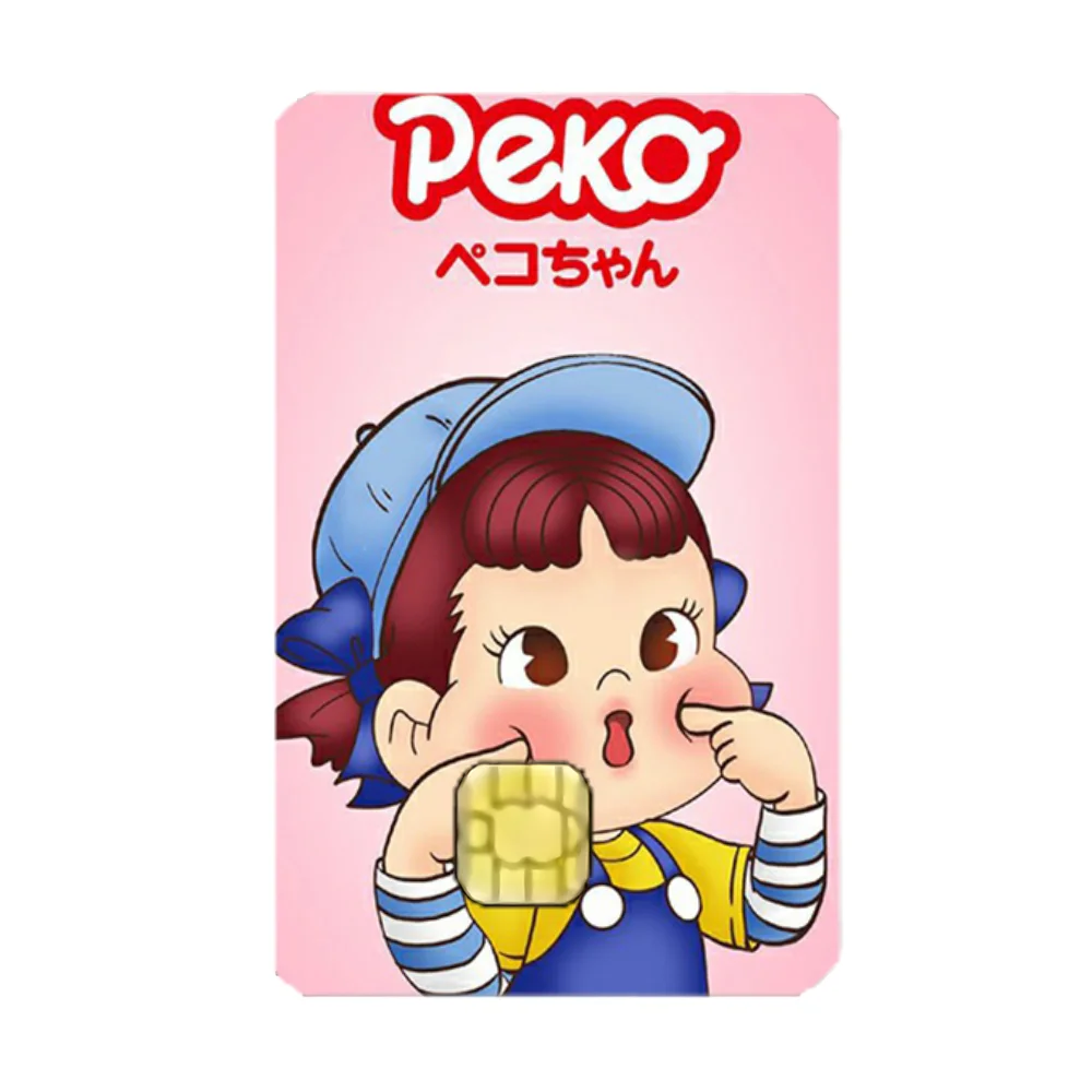 F-Fujiya Milky Peko Chan наклейки мультфильм кредитная карта Visa дебетовая банковская