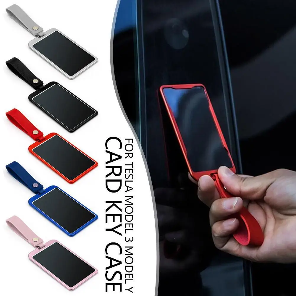 

Брелок для ключей автомобиля Tesla Model3Y, универсальные аксессуары для ключей Tesla Model3Y, защитный чехол из алюминиевого сплава