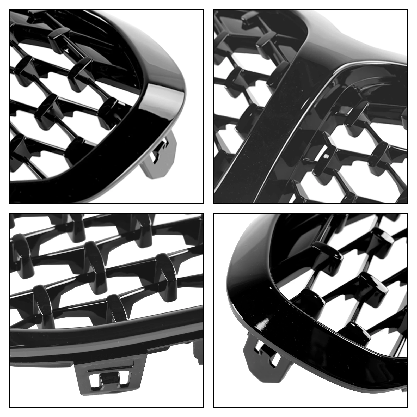 Artudatech глянцевая черная Бриллиантовая Передняя решетка для радиатора подходит BMW