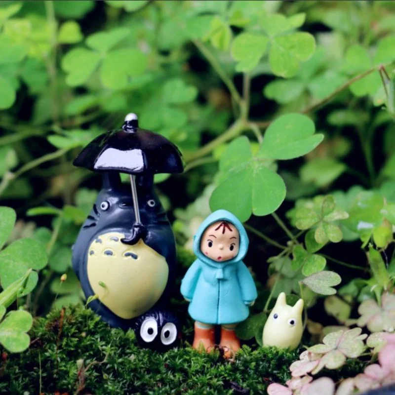 

Миниатюрные студийные украшения Totoro, микро Ландшафтные украшения, кавайные домашние украшения, японское аниме комнатное украшение Миядзак...
