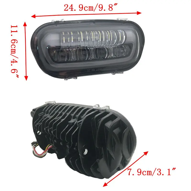 Для Fat Bob фара мотоцикла светодиодный дальний ближний свет белый DRL передняя
