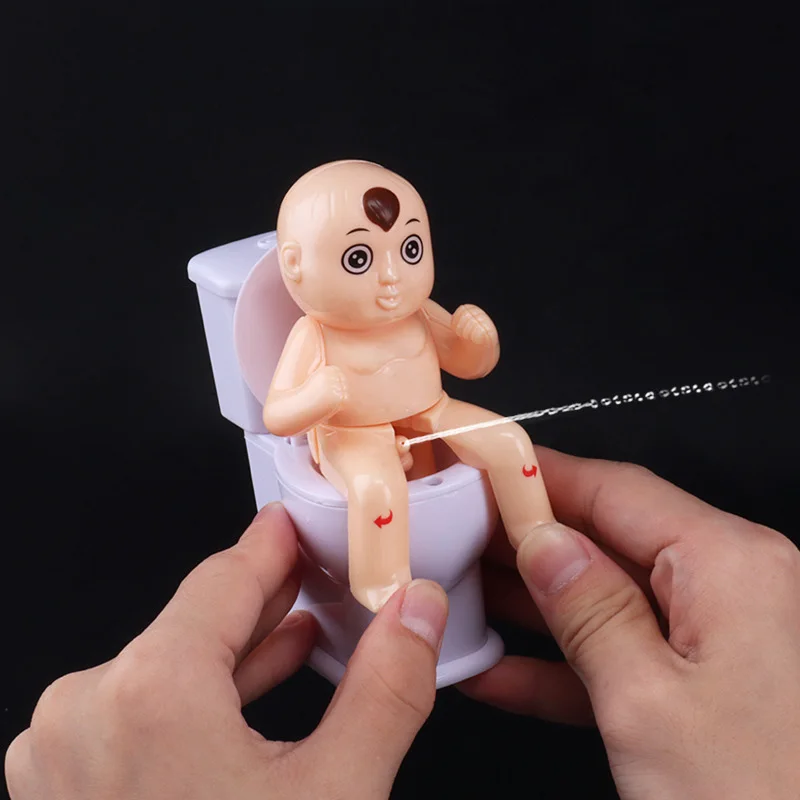 

Kid Novelty Squirt Joke Toy Doll Toilet Pee Cartoon Boy Water Spray Trick Funny Children Tricky Shooting Water Toilet Toys