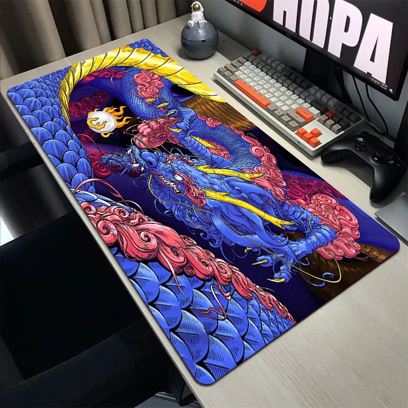 

Japenese Dragon Large Art Mousepad Gaming Mouse Pad Laptop Gamer Computer Desktop Anti-slip Rubber Mousemats Table Pad 900x400mm