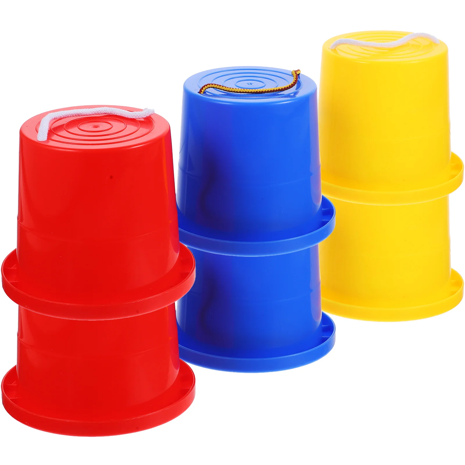 

Balancing Stilts, stilts walking Walking Stilts Feet Toys with Adjustable Rope Gifts Outdoor Active Play 3 kids bucket stilts