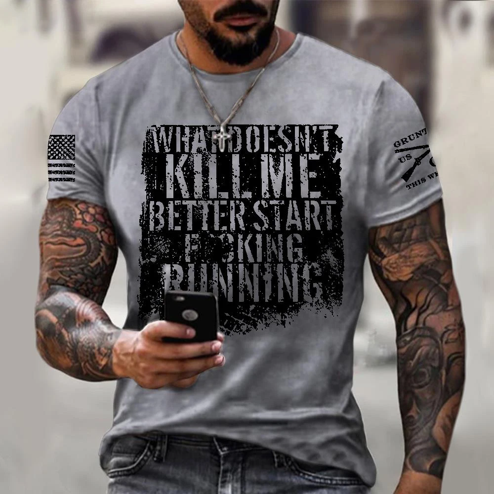 

2022 Fashion Summer Men Clothing T Shirt Hight Quality Harajuku Men's 3D Print Casual Sports Shirte Letters Pattern Short Sleeve
