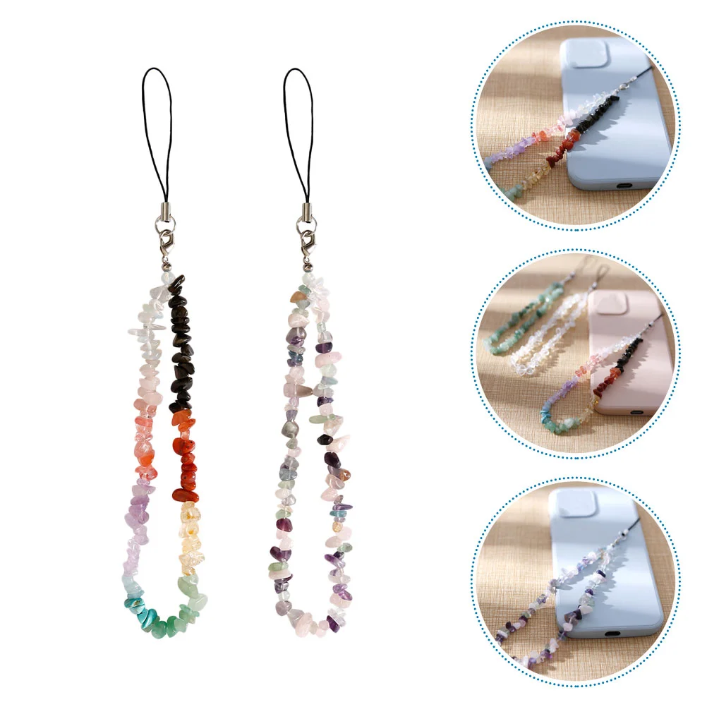 

Chain Lanyard Anti Charm Hanging Crystal Strap Skid String Holder Mobile Id Decorative Beaded Beadsropes Wrist Multi Function