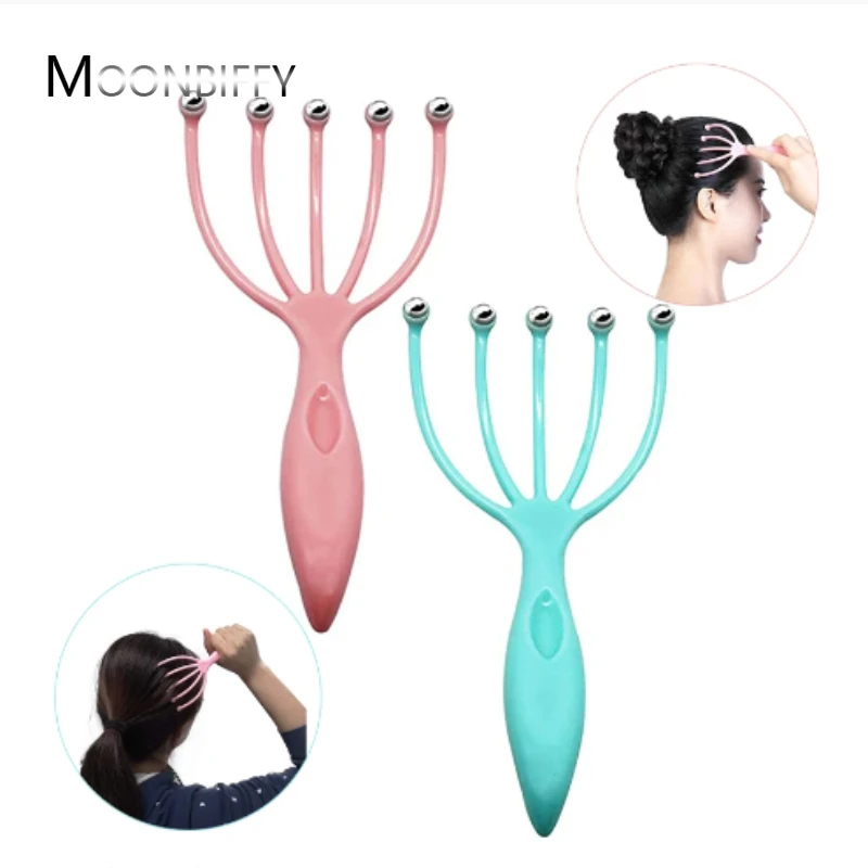 

Grabki do Skory Glowy Rake Head Massage Ball comb Five-claw scalp magnetic bead Stress Release Hair Brush Five Finger Massager