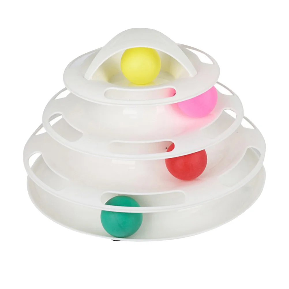 

Cat Toy Interactive Track Tower Towers Tracks Roller Toys Circle Amusement Plate Chasing Training Exercising