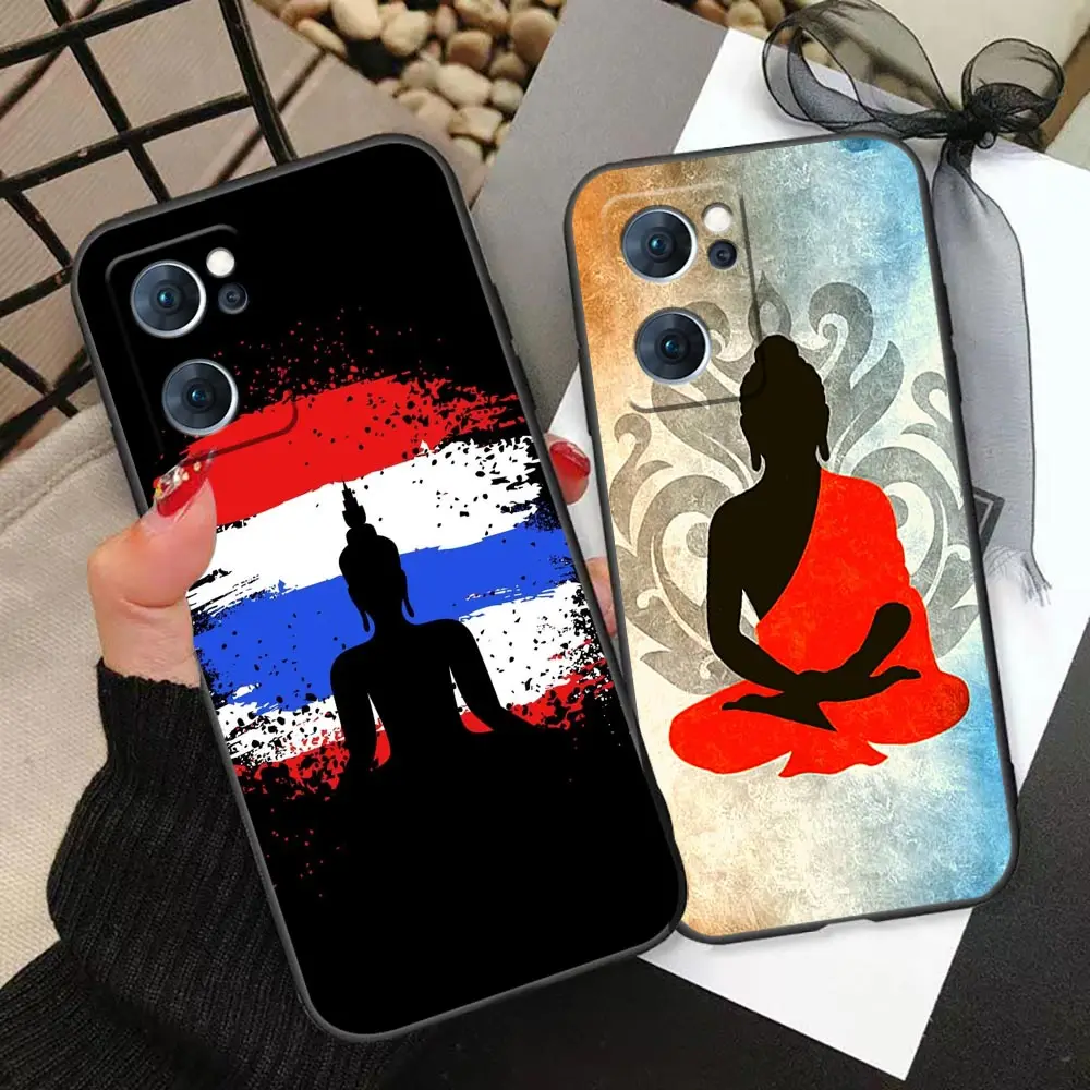 

Funda Coque Case For OPPO R15 R17 RENO 10 2 2F 3 4 5 RENO6 6Z 7Z ACE Z 7 REAL9 PRO Plus FINDX5 5G Case Thailand Flag Map Buddha