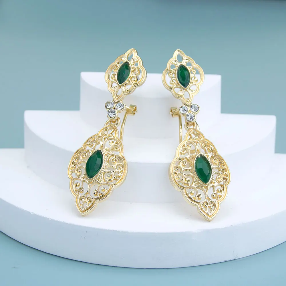 Neovisson женские серьги арабески золотого цвета Алжир свадебные украшения кристалл