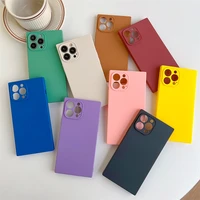 candy color square phone case for iphone 13 11 12 pro xs max x xr 8 7 plus se 2020 3 2 silicone soft tpu shockproof back cover