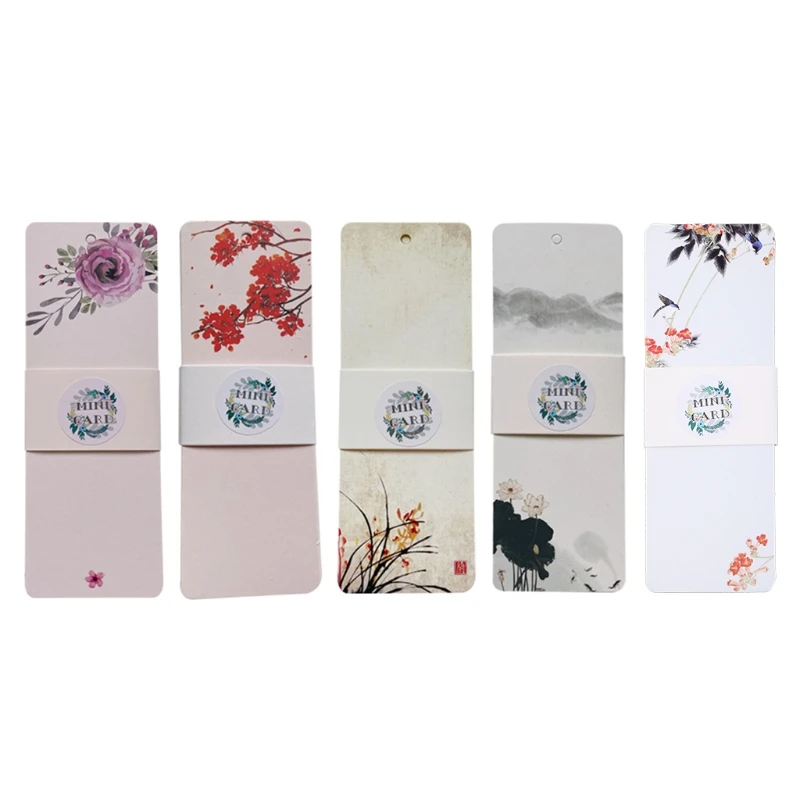 

Y1UB Bookmarks Landscape Style Teacher's Gift for Bookworm Flower Print Vintage