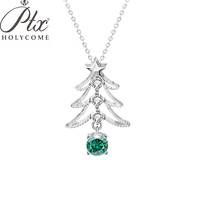 ptx holycome real vvs1 moissanite necklace for women 925 sterling silver 1 0ct gra diamond pendant necklace bridal fine jewelry