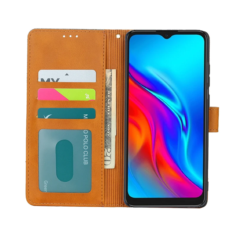 plain wallet case cover for coque tcl 20y 20 y etui magentic phone cases for estuches de celular tcl 20e tcl20 e telefon kä±lä±f