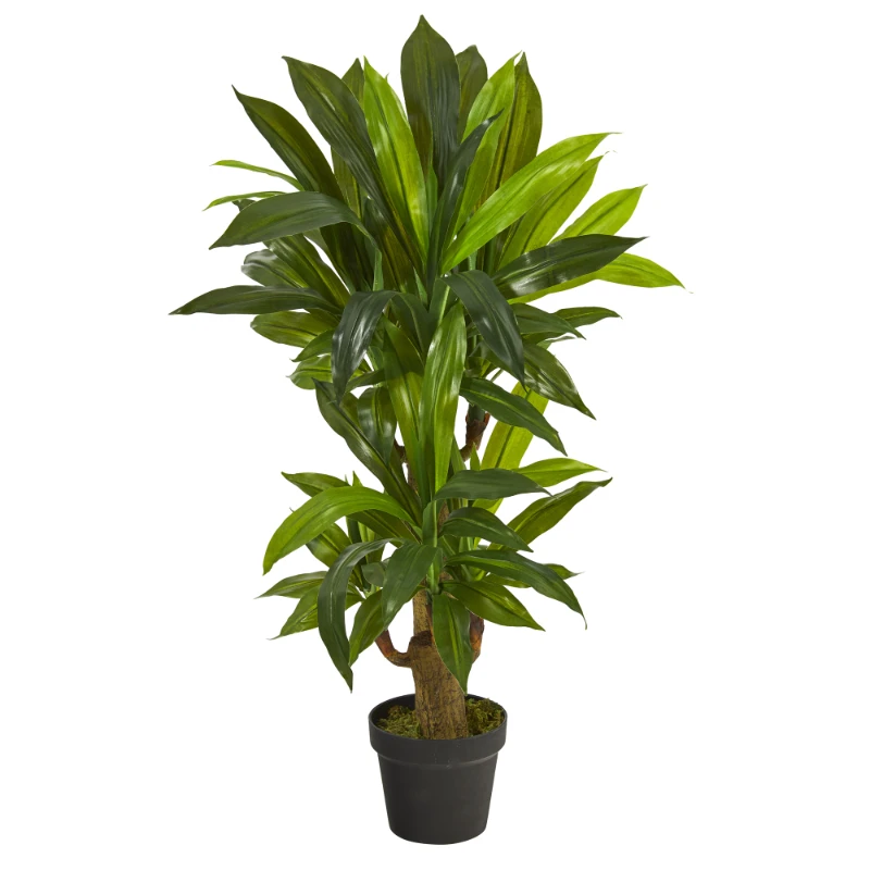 

Green 3' Corn Stalk Dracaena Artificial Plant (Real Touch)