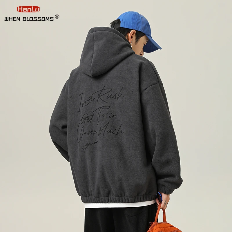 Утолщенная теплая флисовая толстовка с капюшоном стильная одобренным цветочным