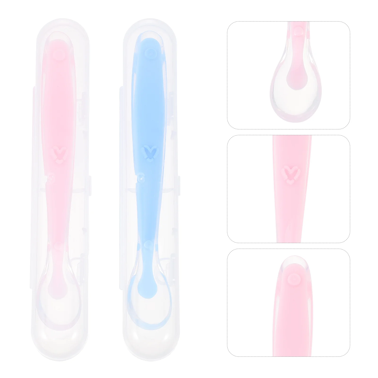 

Baby Spoon Silicone Cooking Spoons Accessory Household Feeding Portable Infant Silica Gel Toddler Newborn Small