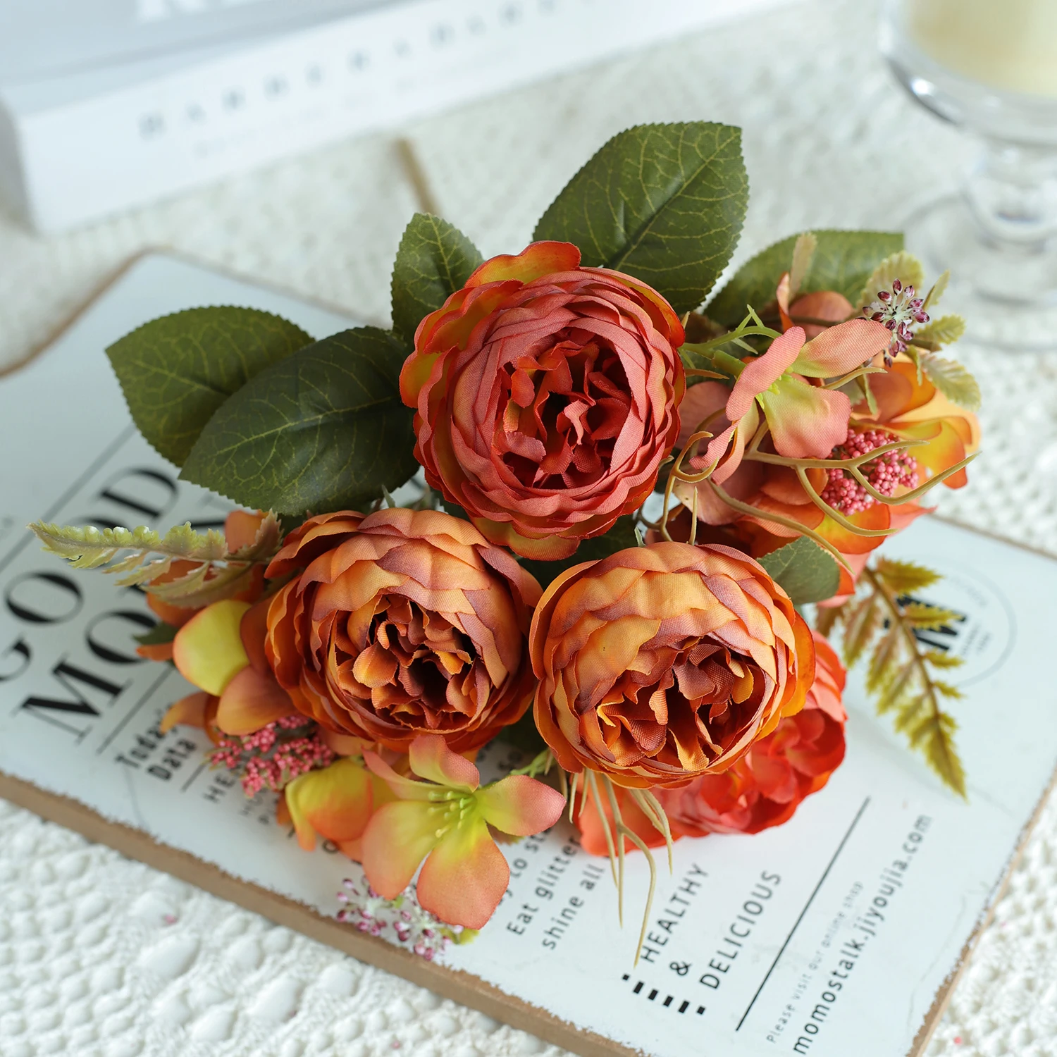 

Искусственные цветы для свадьбы smr, пион, гортензия