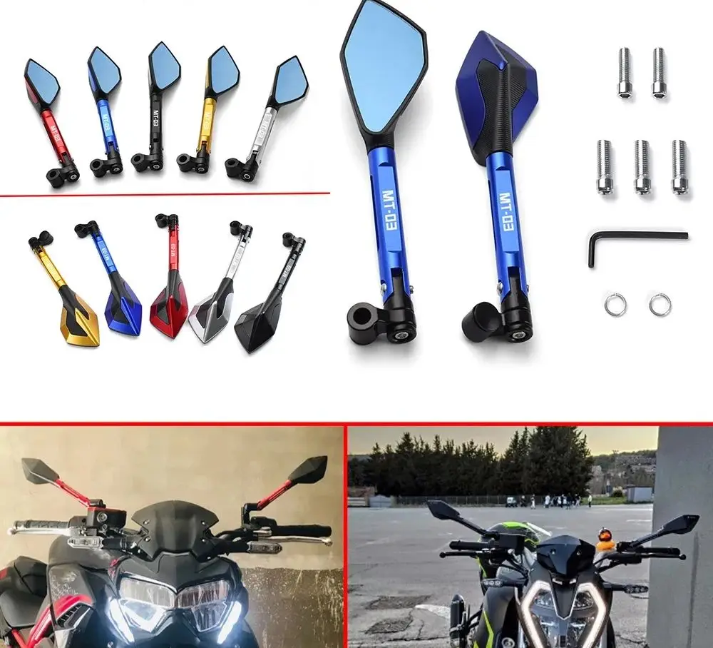 1 пара универсальных мотоциклетных аксессуаров зеркало заднего вида из