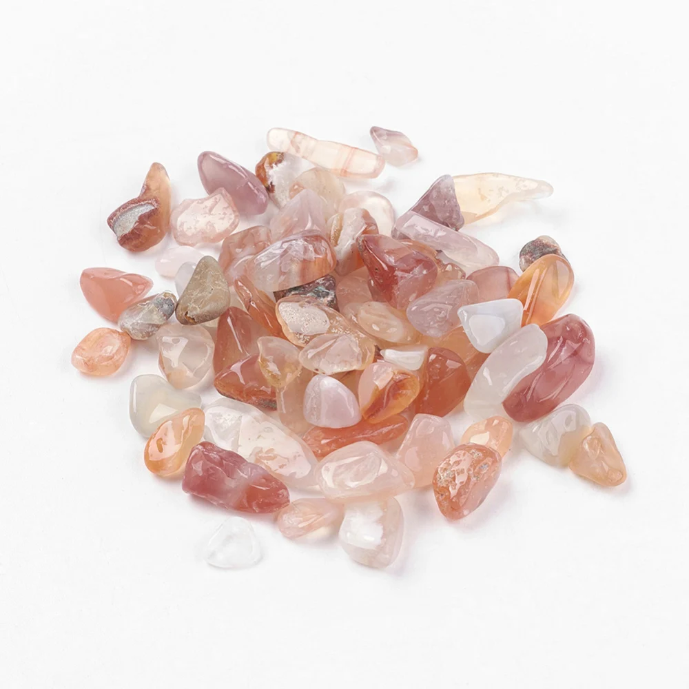 

NBEADS 50gCarnelian Beads No Hole/Undrilled Chips Dyed 5~8x2~5mm about 50g/bag
