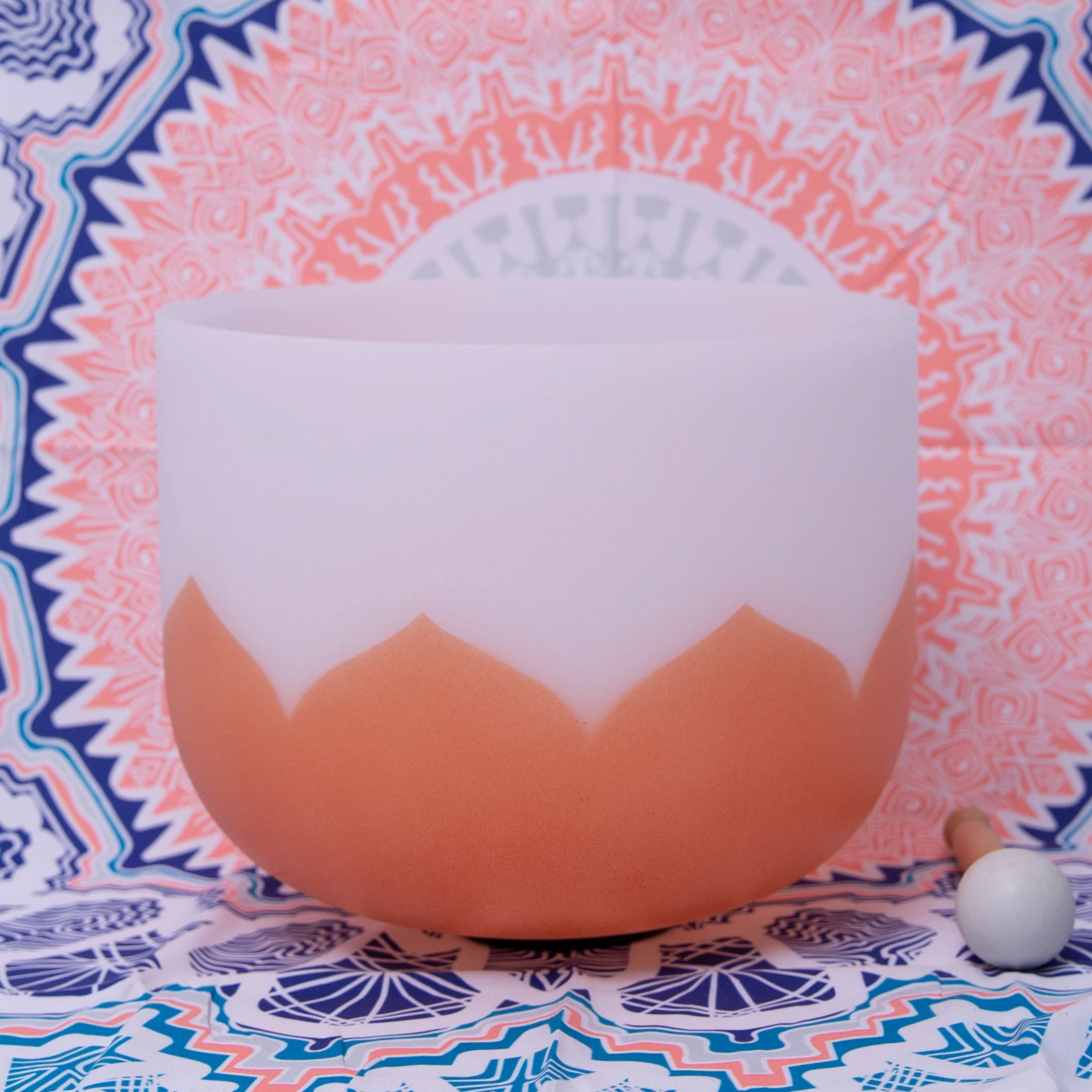 Чакра чакра Сакральная матовая кварцевая с кристаллом 10 дюймов 432 Гц