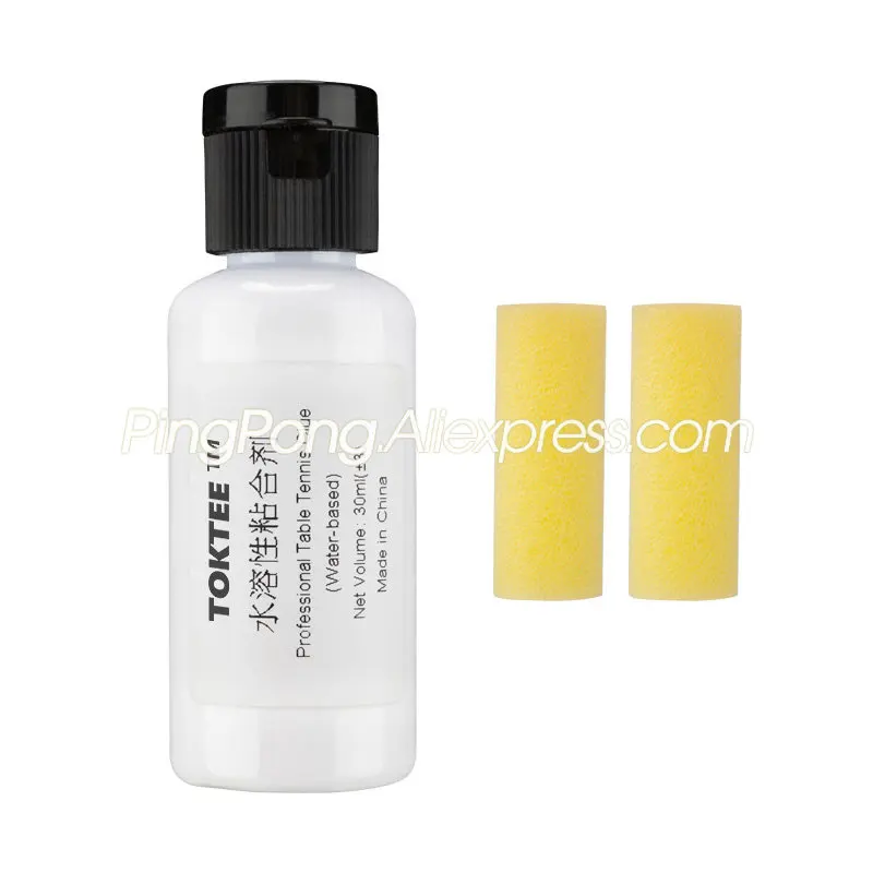 

TOKTEE Small Bottle 30ml Table Tennis Glue Water-based Ping Pong Racket Adhensive Water Glue with Applying Sponge
