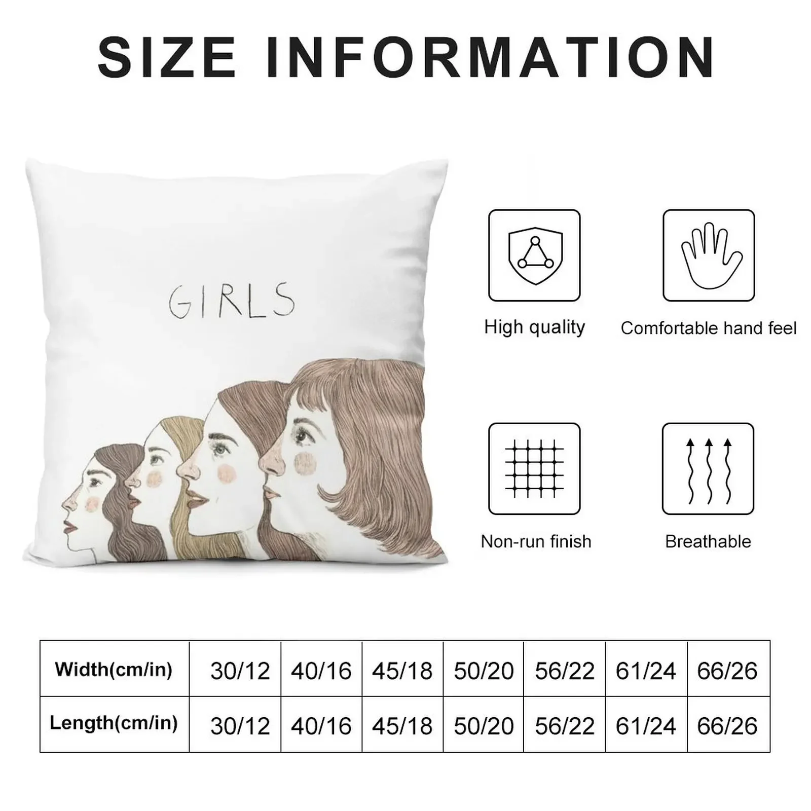 HBO Girls - Ханна Джесса Шош и Марни декоративная подушка подушки для сна