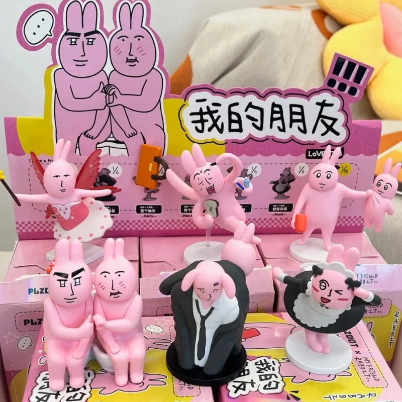 Myfriend розовый кролик песчаная скульптура забавная креативная фигурка подарок на