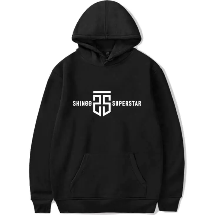 

Новое поступление, свободные толстовки в стиле K-Pop SHINee с принтом суперзвезды, флисовый/тонкий пуловер унисекс, свитшот, 6 цветов