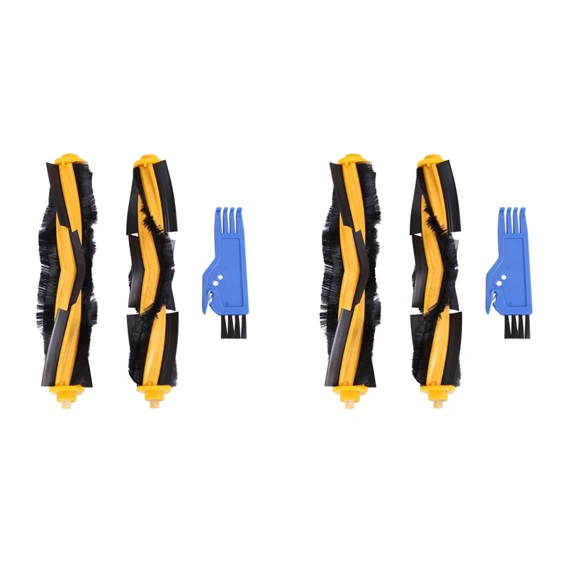 

4 Pack Replacement Vacuum Cleaner Roller Brush For Ecovacs 950 Ozmo, Ozmo 920, Ozmo T5, Ozmo T8 With Brush