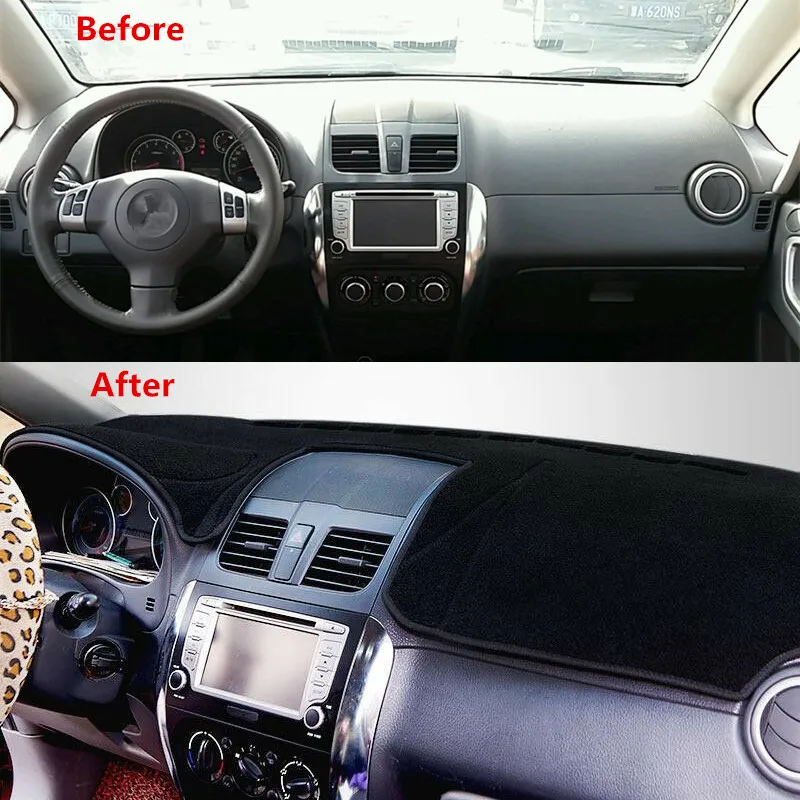 Фото Анти-УФ-защитный коврик для приборной панели Suzuki SX4 2006-2011 2012 2013 2014 2015 2016, солнцезащитный коврик для приборной панели, автомобильные аксессуары №1