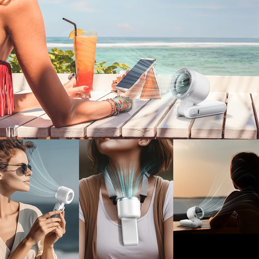 Портативный ручной турбовентилятор мини-складной перезаряжаемый персональный