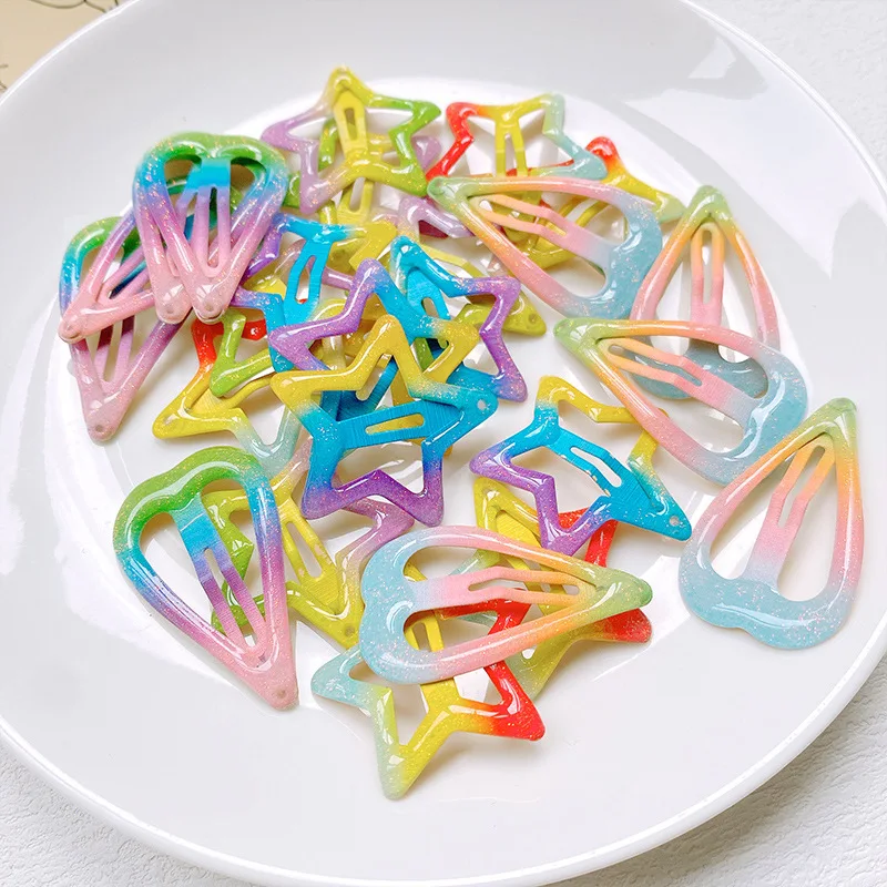

Star Style Hair Clips Hair Pins For Baby Hair Accessories For Toddler Hair Grips Rainbow Style Hair Styling Tools Barrettes 5Pcs